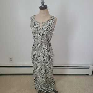 Fig & Olive Midi Bodycon Stretch Dress S Summer Garden Paisley Party